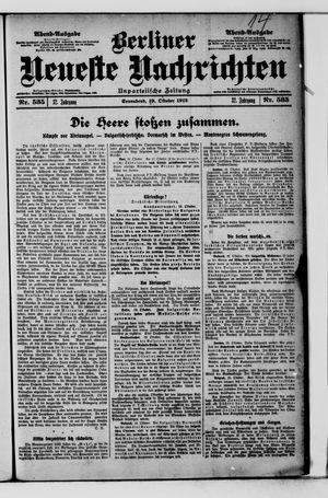 Berliner Neueste Nachrichten vom 19.10.1912