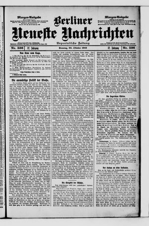 Berliner Neueste Nachrichten vom 20.10.1912