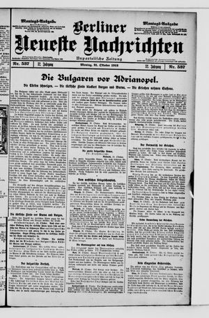 Berliner Neueste Nachrichten vom 21.10.1912