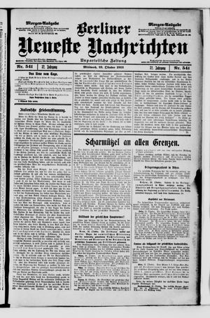 Berliner Neueste Nachrichten vom 23.10.1912
