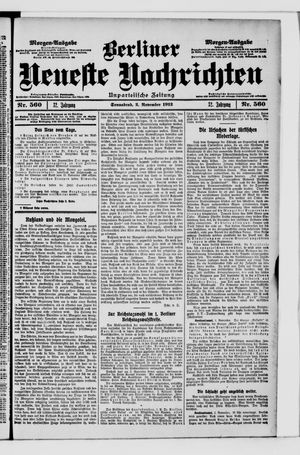Berliner Neueste Nachrichten vom 02.11.1912