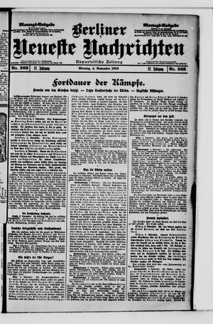 Berliner Neueste Nachrichten on Nov 4, 1912