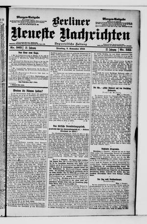 Berliner Neueste Nachrichten vom 05.11.1912