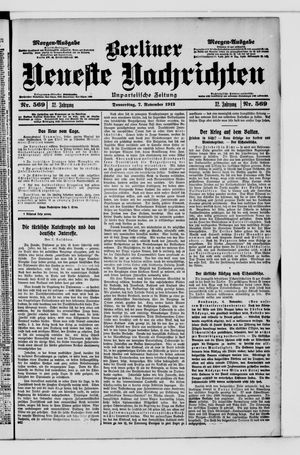 Berliner Neueste Nachrichten vom 07.11.1912