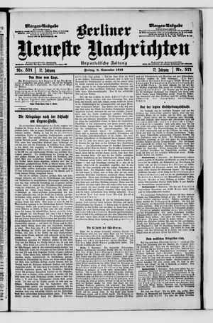 Berliner Neueste Nachrichten vom 08.11.1912