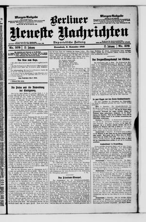 Berliner Neueste Nachrichten vom 09.11.1912