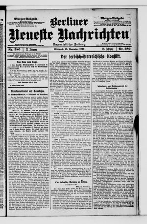 Berliner Neueste Nachrichten vom 13.11.1912