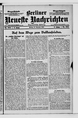 Berliner Neueste Nachrichten vom 15.11.1912