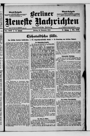 Berliner Neueste Nachrichten vom 15.11.1912