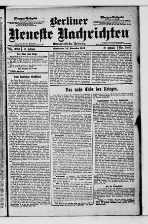 Berliner Neueste Nachrichten vom 16.11.1912