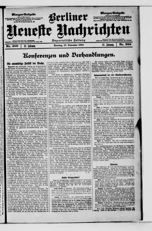 Berliner Neueste Nachrichten vom 17.11.1912