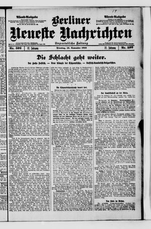 Berliner Neueste Nachrichten vom 19.11.1912
