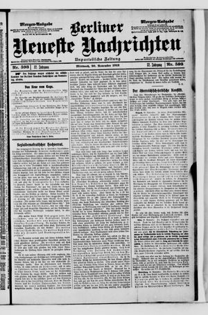 Berliner Neueste Nachrichten vom 20.11.1912