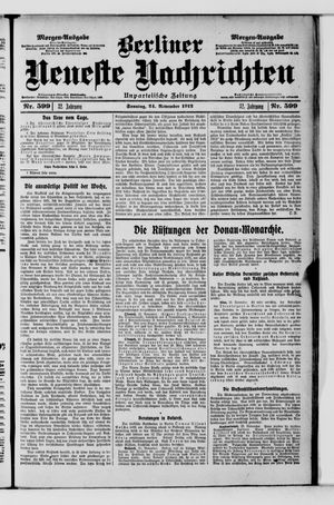 Berliner Neueste Nachrichten vom 24.11.1912