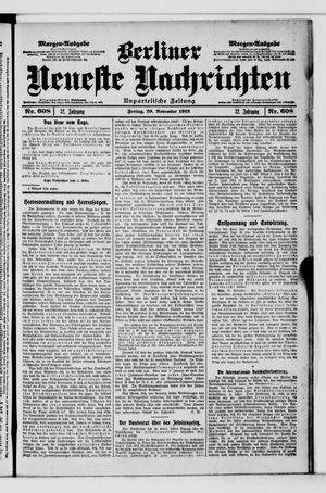 Berliner Neueste Nachrichten vom 29.11.1912