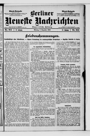 Berliner Neueste Nachrichten vom 02.12.1912