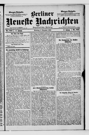 Berliner Neueste Nachrichten vom 03.12.1912
