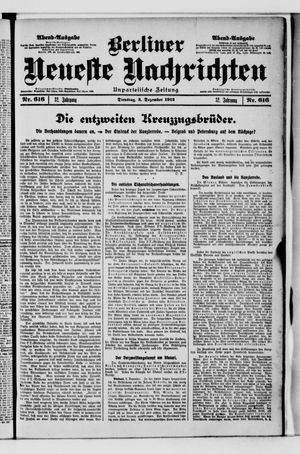 Berliner Neueste Nachrichten vom 03.12.1912