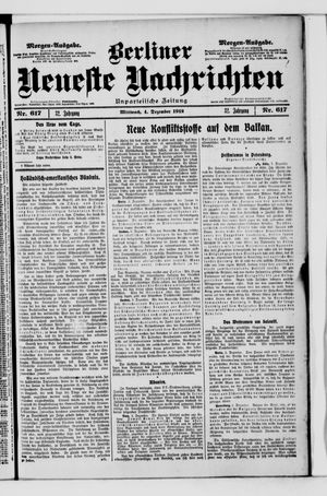 Berliner Neueste Nachrichten vom 04.12.1912