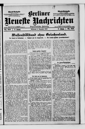 Berliner Neueste Nachrichten vom 04.12.1912