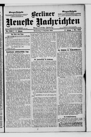 Berliner Neueste Nachrichten vom 05.12.1912