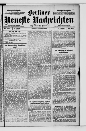 Berliner Neueste Nachrichten vom 06.12.1912