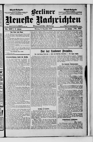 Berliner Neueste Nachrichten vom 09.12.1912