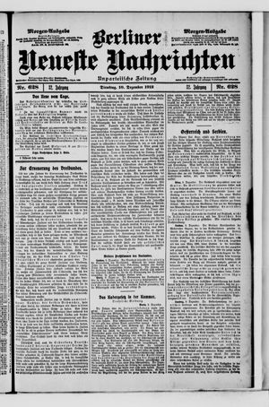 Berliner Neueste Nachrichten vom 10.12.1912