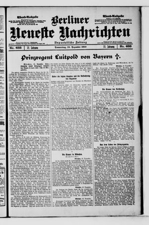Berliner Neueste Nachrichten vom 12.12.1912