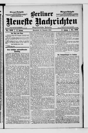 Berliner Neueste Nachrichten vom 14.12.1912