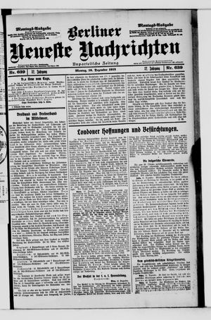 Berliner Neueste Nachrichten vom 16.12.1912