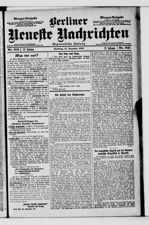 Berliner Neueste Nachrichten vom 17.12.1912