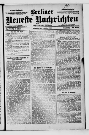 Berliner Neueste Nachrichten on Dec 21, 1912