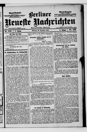 Berliner Neueste Nachrichten vom 23.12.1912