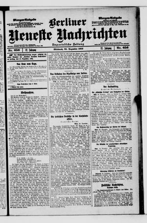 Berliner Neueste Nachrichten vom 25.12.1912
