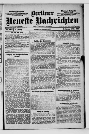 Berliner Neueste Nachrichten vom 30.12.1912