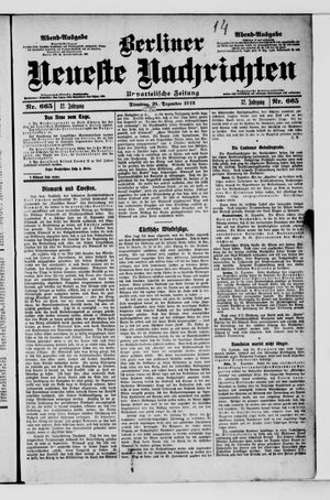 Berliner Neueste Nachrichten vom 31.12.1912