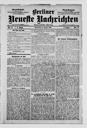 Berliner neueste Nachrichten vom 02.01.1913