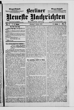 Berliner Neueste Nachrichten vom 05.01.1913