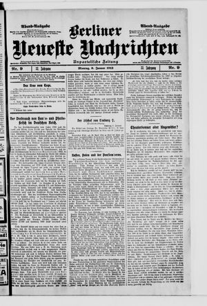 Berliner Neueste Nachrichten vom 06.01.1913