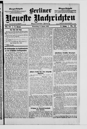 Berliner Neueste Nachrichten vom 09.01.1913
