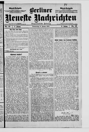 Berliner Neueste Nachrichten on Jan 9, 1913