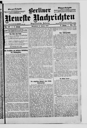 Berliner Neueste Nachrichten vom 11.01.1913