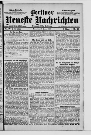 Berliner neueste Nachrichten vom 11.01.1913