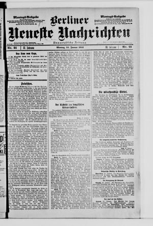Berliner neueste Nachrichten vom 13.01.1913