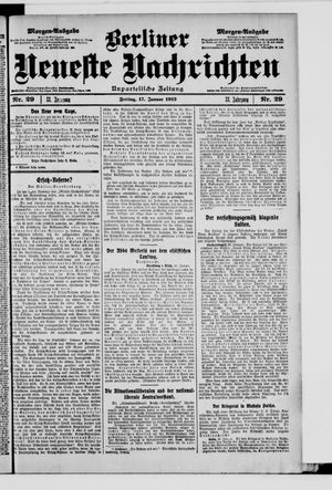 Berliner Neueste Nachrichten on Jan 17, 1913