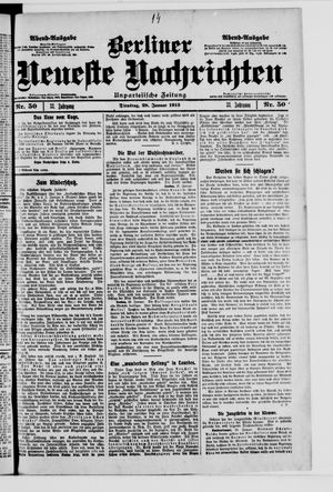 Berliner neueste Nachrichten vom 28.01.1913