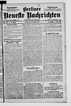 Berliner Neueste Nachrichten vom 30.01.1913
