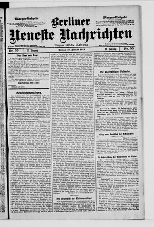 Berliner neueste Nachrichten on Jan 31, 1913