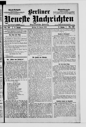 Berliner neueste Nachrichten vom 31.01.1913